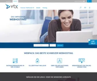 VTxhosting.ch(Oder Windows Webhosting in der Schweiz) Screenshot