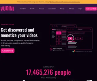 Vudini.ai(Build a profitable customer acquisition channel with Video) Screenshot