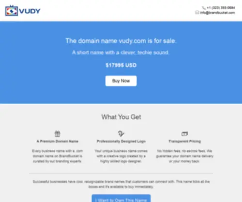 Vudy.com(Purchase today. Starter logo inc) Screenshot