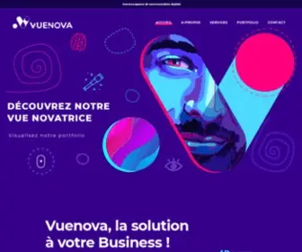 Vuenova.com(Agence de communication digitale) Screenshot