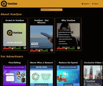 Vueque.com(VueQue is a mobile technology that offers end) Screenshot