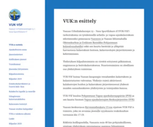 Vuk-VSF.com(Vaasan Urheilukalastajat ry) Screenshot