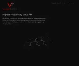 Vulcanforms.com(Highest Productivity Industrial Metal Additive Manufacturing) Screenshot