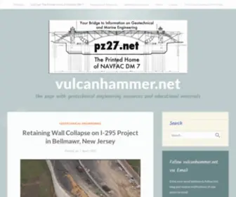 Vulcanhammer.net(The page with geotechnical engineering resources and educational materials) Screenshot