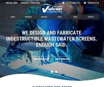 Vulcanindustries.com(Vulcan wastewater screening equipment) Screenshot