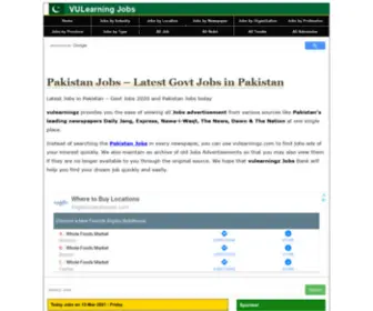 Vulearningz.com(Pakistan Jobs) Screenshot