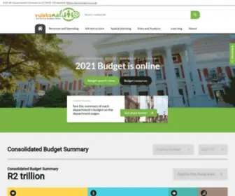 Vulekamali.gov.za(South African Government Budgetsvulekamali) Screenshot