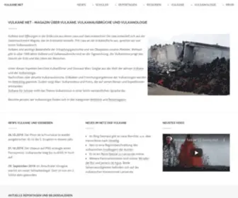 Vulkane.net(Vulkane Net: Magazin über Vulkanausbrüche und Vulkanologie) Screenshot