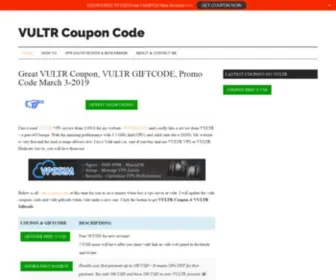 Vultrcoupons.com(VULTR Coupon Code 3/Get up to $102 Free) Screenshot