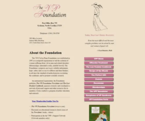 Vulvarpainfoundation.com(The VP (Vulvar Pain) Foundation) Screenshot