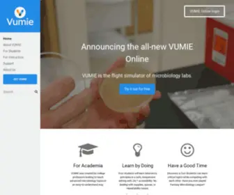Vumicro.com(Virtual Microbiology Lab Simulator Software) Screenshot