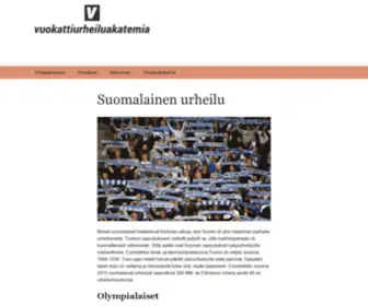 Vuokattiurheiluakatemia.fi(Suomalainen urheilu) Screenshot