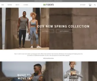 Vuoriclothing.com(Athletic Clothing & Activewear Apparel for Performance) Screenshot