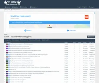 Vurtik.com(Social Bookmarking Site) Screenshot