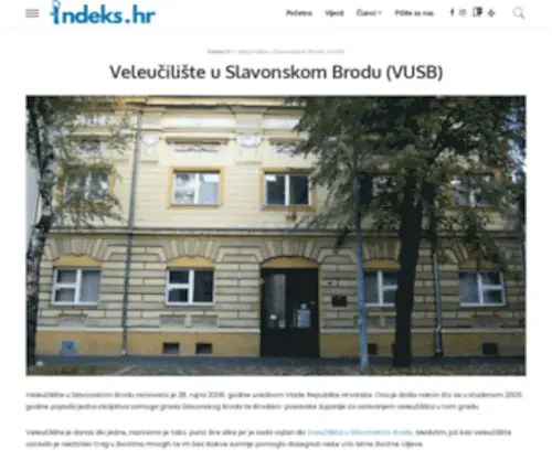 Vusb.hr(Veleučilište u Slavonskom Brodu (VUSB)) Screenshot
