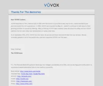 Vuvox.com(VUVOX) Screenshot