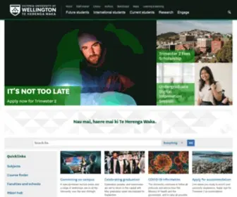 Vuw.ac.nz(Victoria University of Wellington) Screenshot