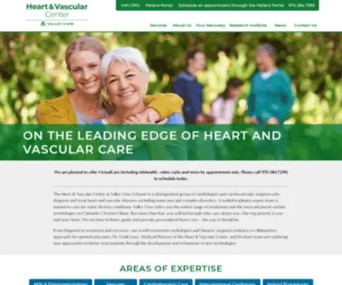 VVheartcare.org(Heart & Vascular Center at Valley View) Screenshot