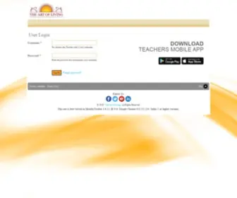 VVkicrm.org(The Art of Living Course Management System User account) Screenshot