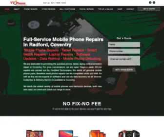 VVphones.com(Mobile Phone Repair Coventry) Screenshot