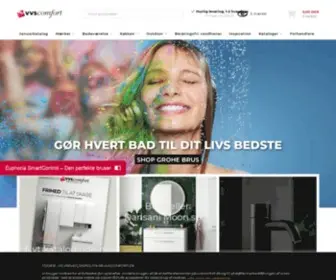 VVscomfort.dk(VVS Comfort har altid de sidste nye trends indenfor VVS og kun i den rigtige kvalitet) Screenshot
