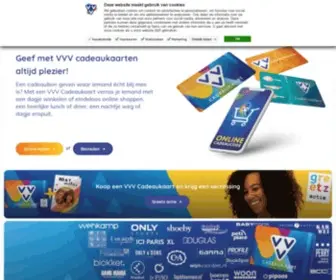 VVVcadeaubonnen.nl(De VVV Cadeaukaart) Screenshot