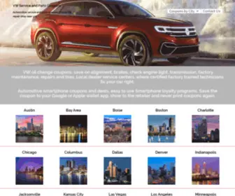 Vwcoupons.com(VW service and repair coupons) Screenshot