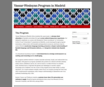 Vwmadrid.org(Vassar-Wesleyan Program in Madrid) Screenshot