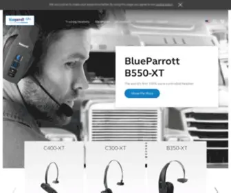 Vxicorp.com(Our BlueParrott®) Screenshot