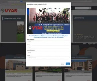 Vyaseducation.org(Vyas Institutes of Higher Education Jodhpur) Screenshot