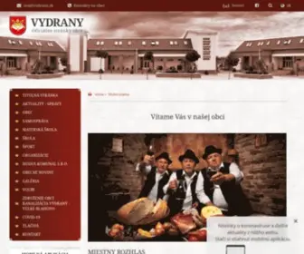 VYdrany.sk(Titulná stránka) Screenshot