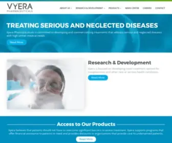 Vyera.com(Vyera Pharmaceuticals) Screenshot