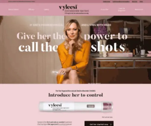 Vyleesipro.com(Vyleesi® (bremelanotide injection) for HSDD) Screenshot