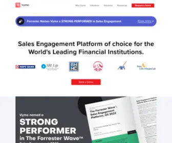 Vymo.com(Sales Engagement Platform For Financial Institutions) Screenshot