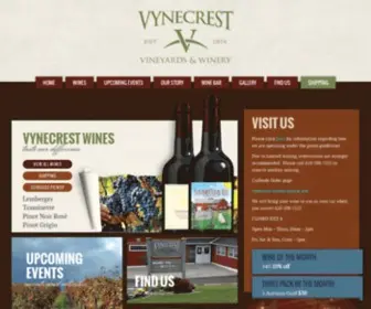 Vynecrest.com(Vynecrest Vineyard & Winery) Screenshot