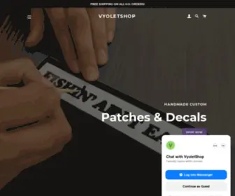 Vyoletshop.com(Handmade Custom Patches &amp; Vinyl Decals) Screenshot