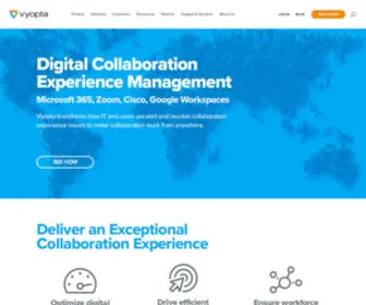 Vyopta.com(Digital Collaboration Experience Management) Screenshot