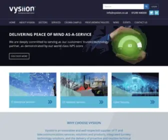 Vysiion.co.uk(IT, Telecommunications & Integrated Turnkey Technology Supplier) Screenshot