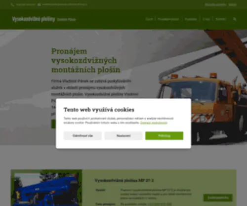 Vysokozdvizne-Plosiny.cz(Pronájem vysokozdvižných plošin) Screenshot