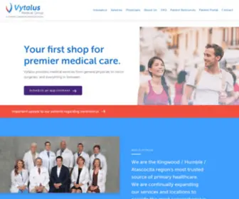 Vytalus.com(Vytalus Medical Group) Screenshot