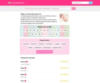 VYznam-Baby-Mena.com(Význam) Screenshot