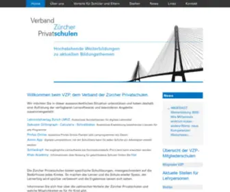 VZ-Privatschulen.ch(Willkommen beim Verband Zürcher Privatschulen) Screenshot