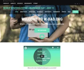 W-Bad.org(WORLD BENZODIAZEPINE AWARENESS DAY) Screenshot