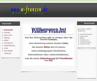 W-Franzen.de(Willkommen bei Familie Franzen) Screenshot