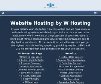 W-Hosting.pro(Website Hosting by W Hosting) Screenshot
