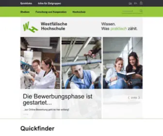 W-HS.de(Startseite: Westfälische Hochschule) Screenshot