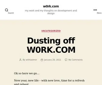W0RK.com(My work and my thoughts on development and design) Screenshot