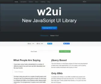 W2UI.com(W2UI is a small JavaScript UI library with a complete set of widgets) Screenshot