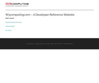 W3Computing.com(A Developer Reference Website) Screenshot