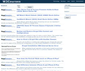 W3Courses.com(Your Information Sharing Hub) Screenshot